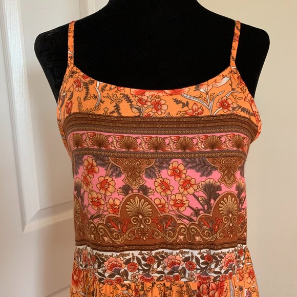 Boho Floral Ruffle Hem Cami Dress - Picture 6 of 10